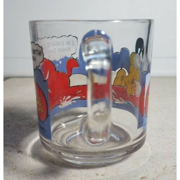 Vintage Mug 1978 Garfield & Odie Jim Davis Glass Mug McDonalds Used Condition - Picture 4 of 8